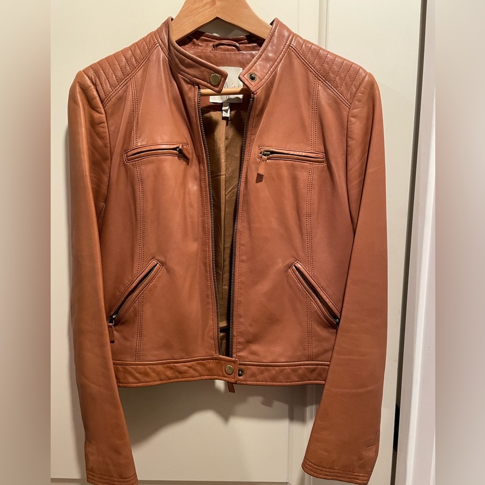 Joie Vintage Cognac leather jacket
